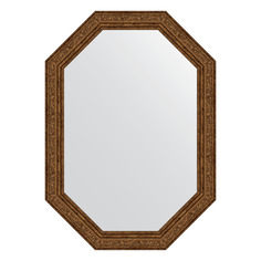 Зеркало в багетной раме Evoform - виньетка состаренная бронза 56 mm 50x70 cm