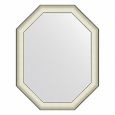Зеркало в багетной раме Evoform Octagon белое с хромом 64х84 см (BX 7445)