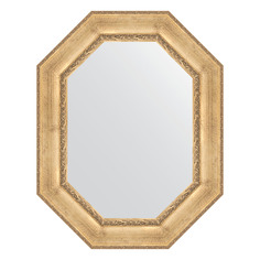 Зеркало в багетной раме Evoform - состаренное серебро с орнаментом 120 mm 72x92 cm