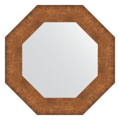 Зеркало в багетной раме Evoform - медная кольчуга 88 mm 57x57 cm