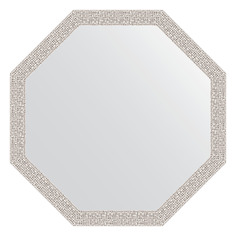 Зеркало в багетной раме Evoform - мозаика хром 46 mm 63x63 cm