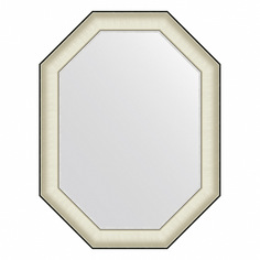 Зеркало в багетной раме Evoform Octagon белое с хромом 64х84 см (BX 7444)