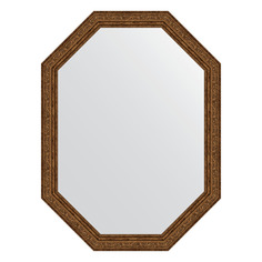 Зеркало в багетной раме Evoform - виньетка состаренная бронза 56 mm 60x80 cm