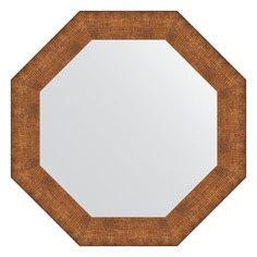 Зеркало в багетной раме Evoform - медная кольчуга 88 mm 71x71 cm