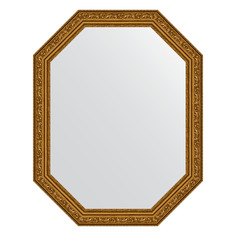 Зеркало в багетной раме Evoform - виньетка состаренное золото 56 mm 55x70 cm