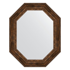 Зеркало в багетной раме Evoform - состаренное дерево с орнаментом 120 mm 82x102 cm