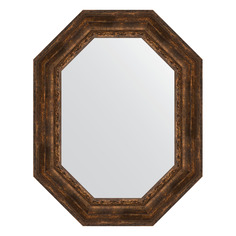 Зеркало в багетной раме Evoform - состаренное дерево с орнаментом 120 mm 72x92 cm