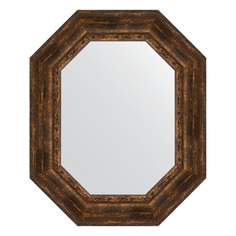 Зеркало в багетной раме Evoform - состаренное дерево с орнаментом 120 mm 67x82 cm