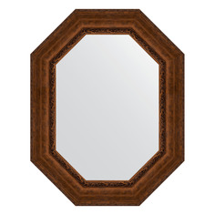 Зеркало в багетной раме Evoform - состаренная бронза с орнаментом 120 mm 72x92 cm