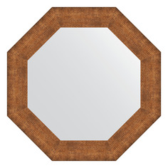 Зеркало в багетной раме Evoform - медная кольчуга 88 mm 67x67 cm
