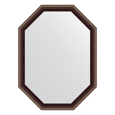 Зеркало в багетной раме Evoform - махагон с орнаментом 50 mm 59x79 cm