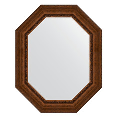 Зеркало в багетной раме Evoform - состаренная бронза с орнаментом 120 mm 82x102 cm