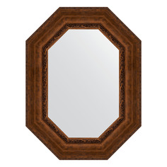 Зеркало в багетной раме Evoform - состаренная бронза с орнаментом 120 mm 62x82 cm