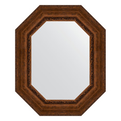 Зеркало в багетной раме Evoform - состаренная бронза с орнаментом 120 mm 67x82 cm