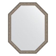 Зеркало в багетной раме Evoform - виньетка состаренное серебро 56 mm 70x90 cm