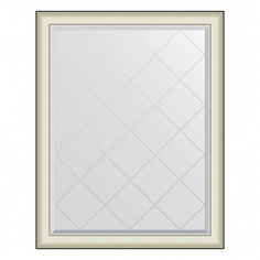 Зеркало в багетной раме Evoform Exclusive-G белая кожа 94х119 см (BX 4573)