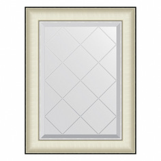 Зеркало в багетной раме Evoform Exclusive-G белая кожа 54х72 см (BX 4565)