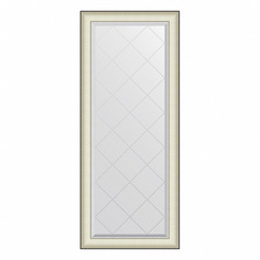 Зеркало в багетной раме Evoform Exclusive-G белая кожа 64х154 см (BX 4568)