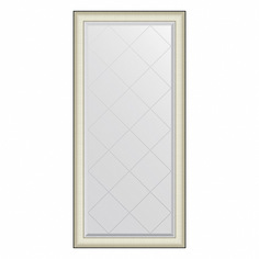 Зеркало в багетной раме Evoform Exclusive-G белая кожа 74х157 см (BX 4571)
