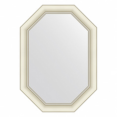 Зеркало в багетной раме Evoform Octagon белое с серебряным 51х71 см (BX 7433)