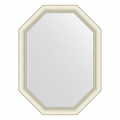 Зеркало в багетной раме Evoform Octagon белое с серебряным 61х81 см (BX 7435)