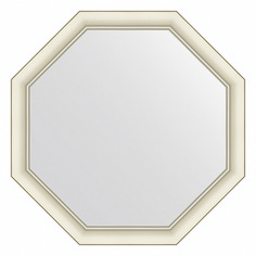 Зеркало в багетной раме Evoform Octagon белое с серебряным 71х71 см (BX 7432)