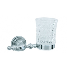 Стакан для зубных щёток Boheme Brillante серебряный 10,5х8х7,5 см