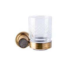 Стакан для зубных щёток Boheme Royal Cristal бронзовый 12х7,5х10 см (10924-BR-B)