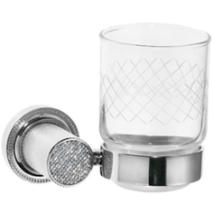 Стакан для зубных щёток Boheme Royal Cristal серебряный 12х7,5х10 см (10924-CR-B)