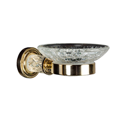 Мыльница Boheme Murano Cristal золотая 12х16,5х6,5 см