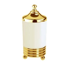 Стакан для ватных дисков Boheme Hermitage золотой 8х8х15 см