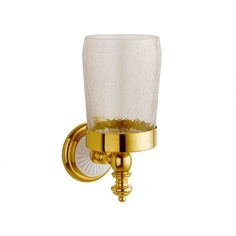 Стакан для зубных щёток Boheme Bianco Palazzo золотой 7,5х11,5х19,5 см