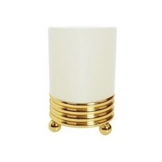Стакан для зубных щёток Boheme Hermitage золотой 8х8х11,5 см