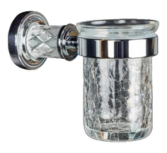 Стакан для зубных щёток Boheme Murano Cristal серебряный 14,5х8х13 см