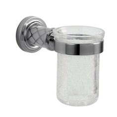 Стакан для зубных щёток Boheme Murano серебряный 14,5х8х13 см