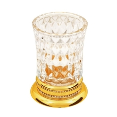 Стакан для зубных щёток Boheme Imperiale золотой 8,5х8,5х11,5 см