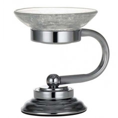 Мыльница Boheme Murano серебряная 11,5х12х14,5 см