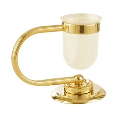 Стакан для зубных щёток Boheme Murano золотой 13х9х17 см
