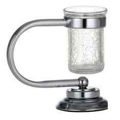 Стакан для зубных щёток Boheme Murano серебряный 13х9х17 см
