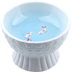 Миска для животных Foxie Dancing Fish керамическая 15х15х10,5 см 300 мл белый