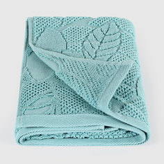 Полотенце Cleanelly Листья голубое 50х90 см