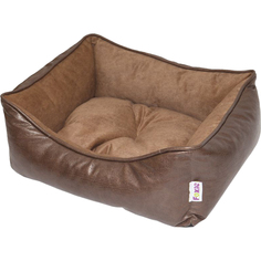 Лежак для животных Foxie Leather 52x41x10 см кофейно-коричневый