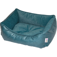 Лежак для животных Foxie Leather 60x50x18 см изумрудно-зеленый