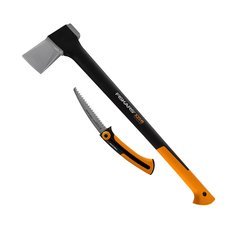 Набор Fiskars: топор х25+пила садовая малая sw73