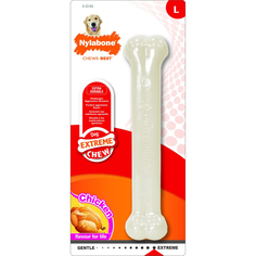 Игрушка для собак NYLABONE Косточка экстра жесткая с ароматом курицы L