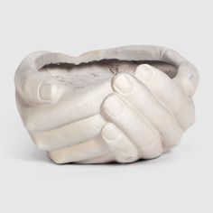 Кашпо для цветов L&t pottery lt руки белое 38x36x20 см