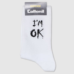 Длинные носки Collonil "I M OK" белые (33007)