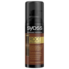 Спрей для волос Syoss Root Retoucher тонирующий оттенок тёмно-каштановый, 120 мл