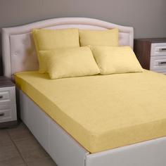 Простыня на резинке Cleanelly жёлтая 180х200 см (ПР6.49 603)