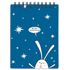 Альбом для рисования Be Smart Bunny синий нелинованный 15,6x20,7 см А5 45 л
